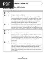 CSEC Chemistry MCQ - Answer Key