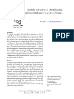 Sentido Del Trabajo E Identificacion en Los JovenesTrabajadores