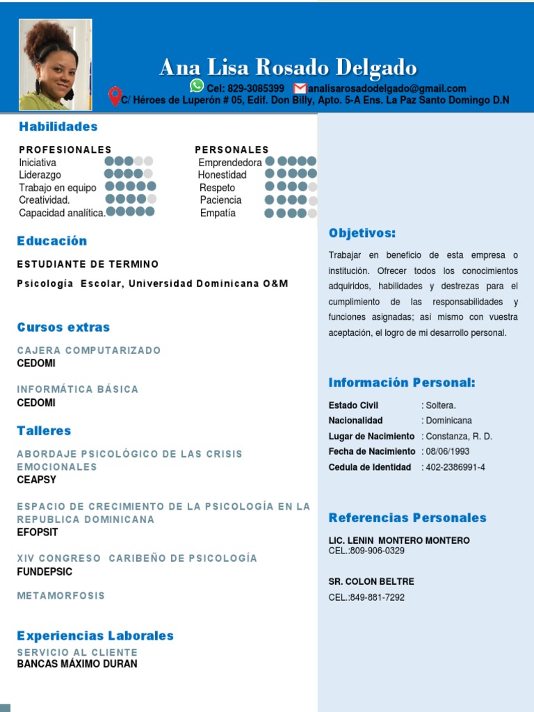 Perfil Profesional de Ana Lisa Rosado | PDF