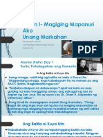 Aralin I- Magiging Mapanuri Ako  PPT