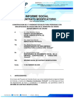 Informe Social de Contrato Modificatorio