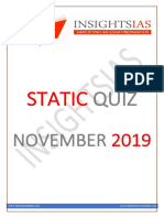 Insights November 2019 Static Quiz Compilation PDF