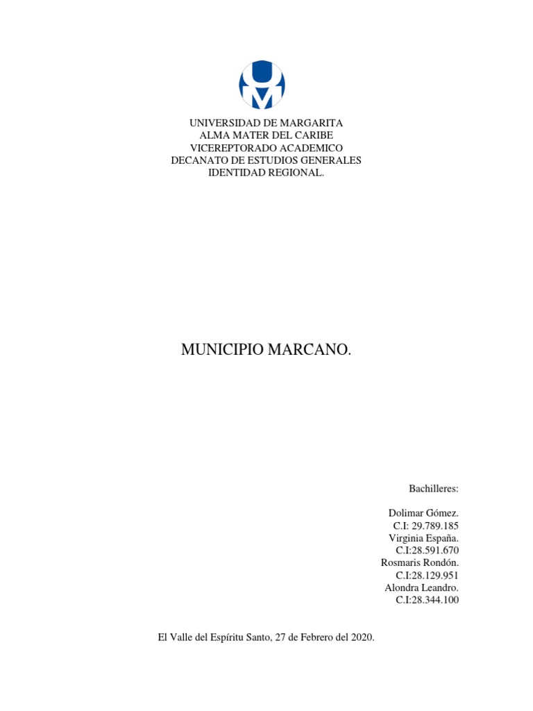 Cultura y Tradiciones del Municipio Marcano | PDF