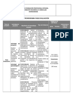 Cronograma Fase Evaluación