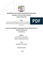 UNIVERSIDAD LAICA VICENTE ROCAFUERTE DE GUAYAQUIL Facultad de Ciencias Sociales y Derecho Carrera de Economía. Tema