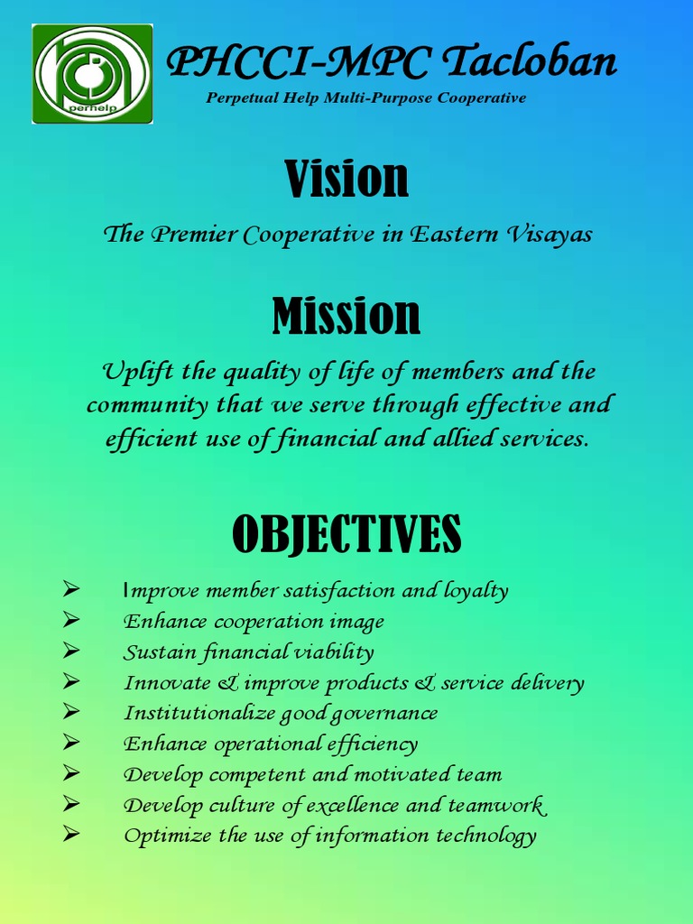 PHCCI-MPC Tacloban: Vision and Mission | PDF