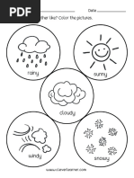 Weather Preschool Worksheets | Pdf