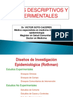 Diseños descriptivos y experimentales en epidemiología