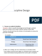 Discipline Design