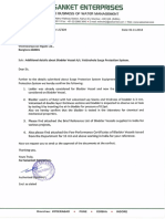 Work Done Certificate for Lift Irrigation Scheme