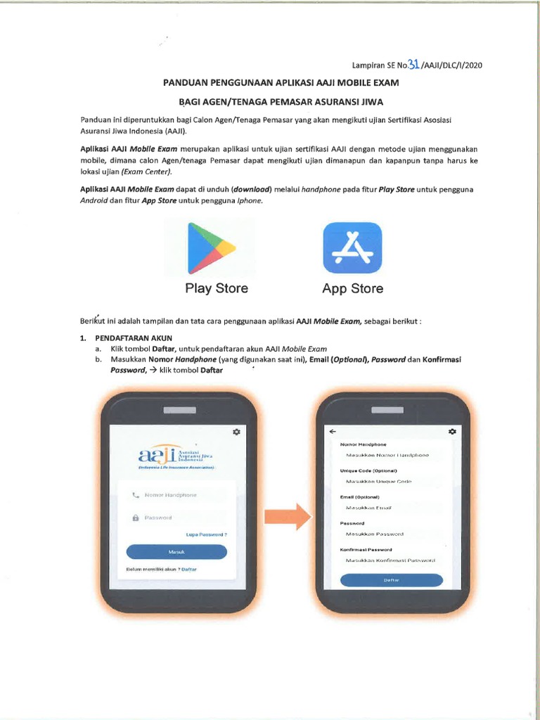 Panduan Metode Ujian Mobile Exam Aaji