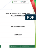 Plan de Seguridad y Privacidad de La Información Municipio Paipa PDF