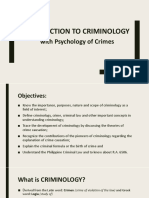 Intro To Crim With Psychology of Crimes