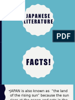 JAPANESE LITERATURE TRADITIONS AND CULTURE FACTS