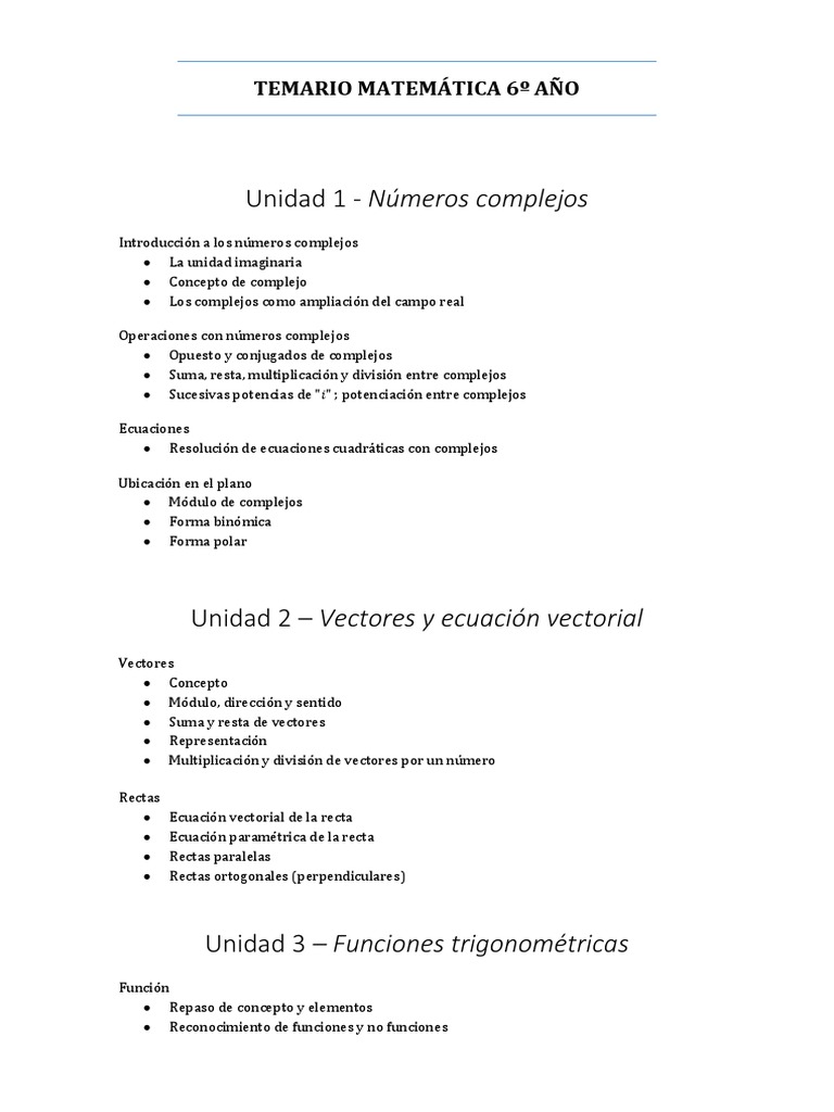 Temas 6to Año | PDF