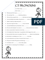 Object Pronouns Grammar Drills - 97188