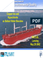 Copper Ion and Hypochlorite As Ballast Water Biocide
