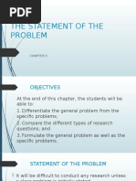 Statement of The Problem | PDF | Question | Qualitative Research