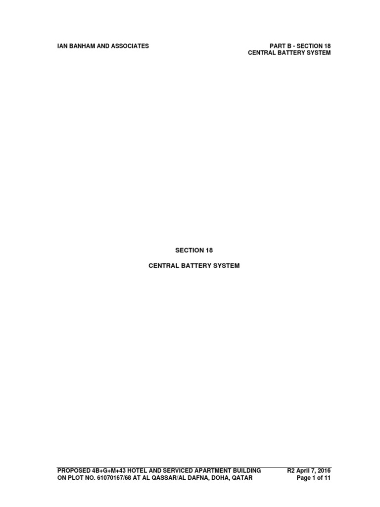 Central Battery System for Emergency Lighting | PDF | Technology ...