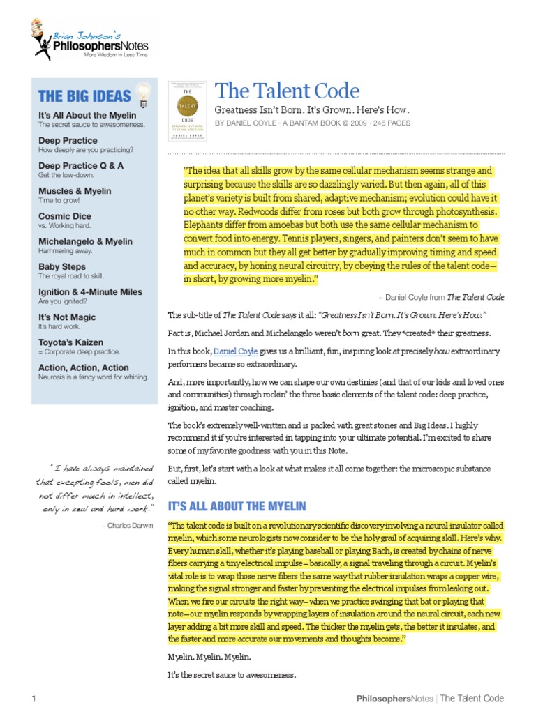 The Talent Code PDF | PDF