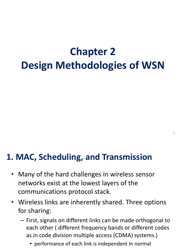 Wireless Sensor Network Design Methods | PDF