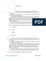 Elementary Reading Comprehension Test 01 PDF