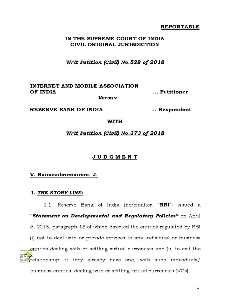 Supreme Court of India Judgement