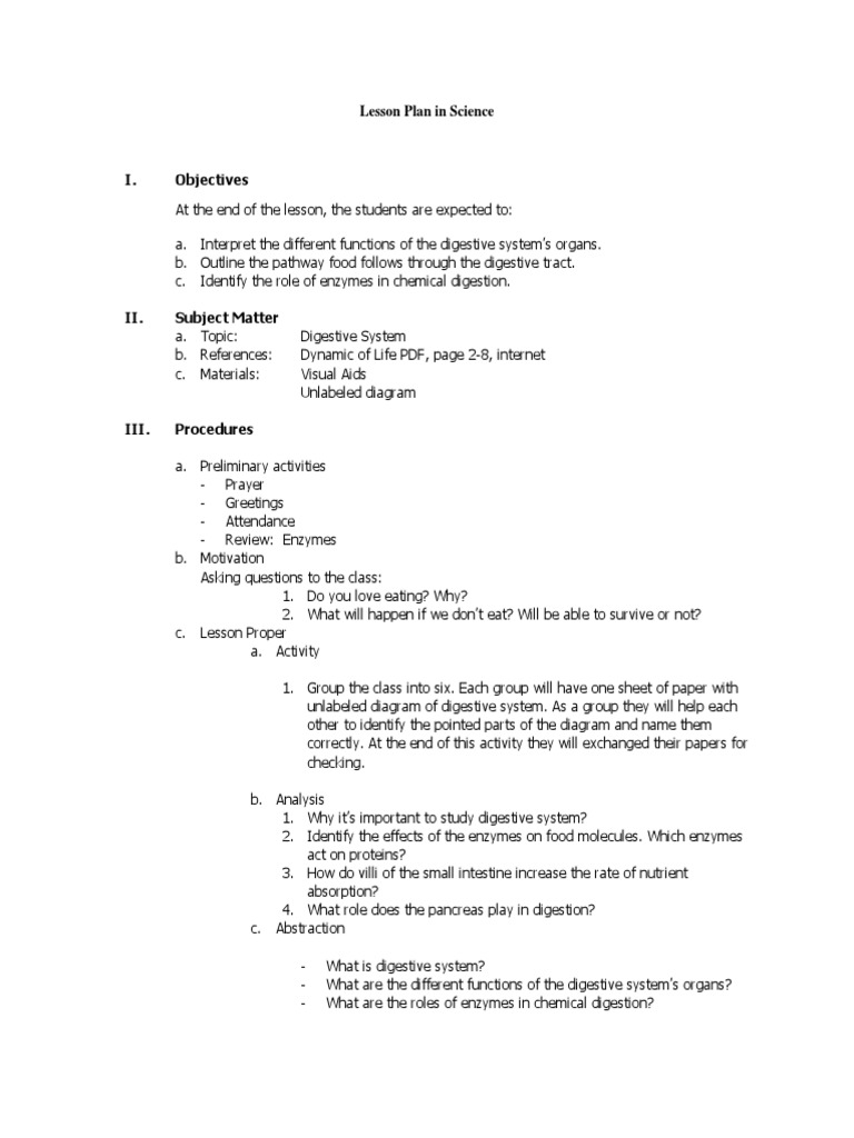Lesson Plan in Science | PDF