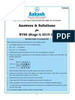 NTSE (S-I) 2019-20 (Ans & Sol) - Punjab PDF