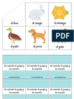 Tarjetas Vocabulario Animales de Granja