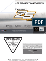 Manual de Garantía y Mantenimiento Victory ZS125