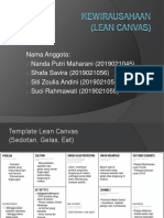 KEWIRAUSAHAAN Lean Canvas