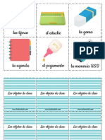 Tarjetas Vocabulario Objetos Clase PDF