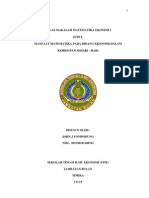 Manfaat Matematika Pada Bidang Ekonomi Dalam Kehidupan Sehari-hari(John Tompodung Stie Jb)