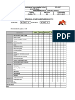 Preoperacional de Mezcladora de Concreto