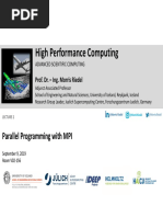 High Performance Computing Lecture 2 Parallel Programming With MPI Pub