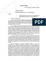 Carta notarial responde solicitud de devolución de adelanto por promesa de cesión de concesión forestal