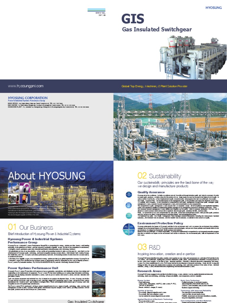 Hyosung Gas Insulated Switchgear Overview | PDF | Business | Technology ...