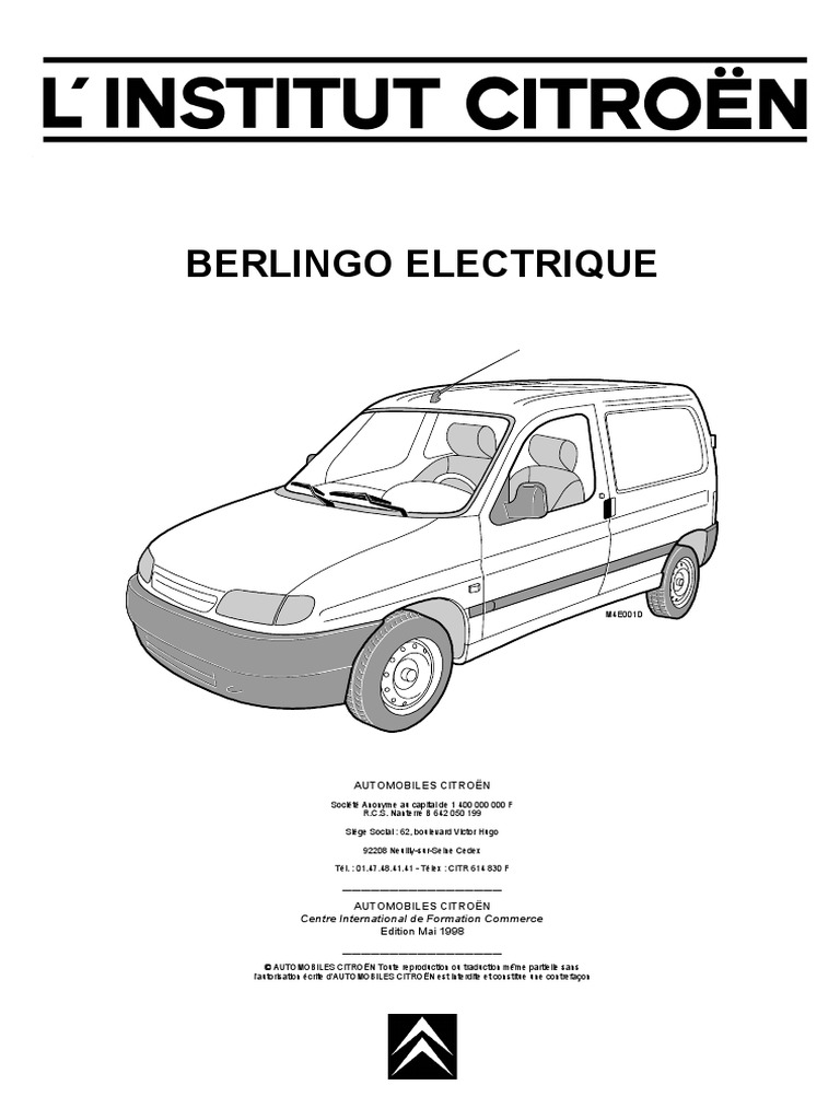 Revue Technique Berlingo 1 9 D Pdf Gratuit Berlingo Electrique PDF | PDF