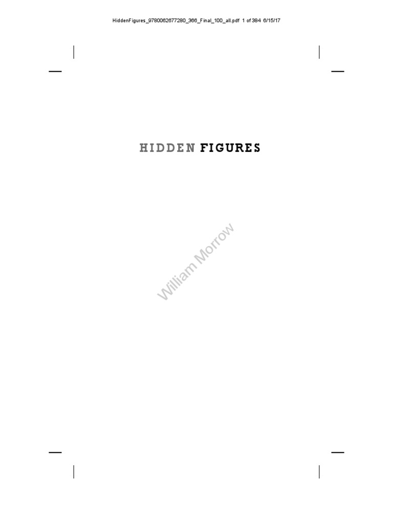 Hidden Figures Final Pdf Pdf