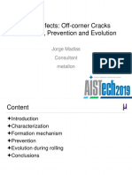 Billet Defects - Off-Corner Cracks Formation, Prevention and Evolution