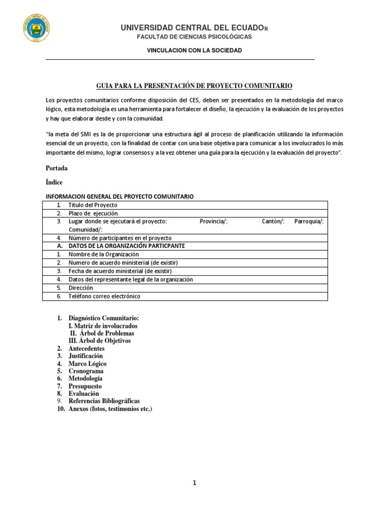 Guía para Proyectos Comunitarios 2° Grado | PDF