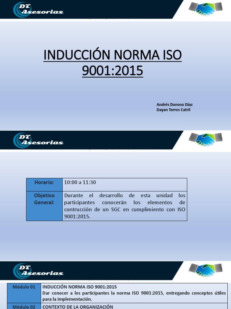 Inducción a la Norma ISO 9001:2015 | PDF