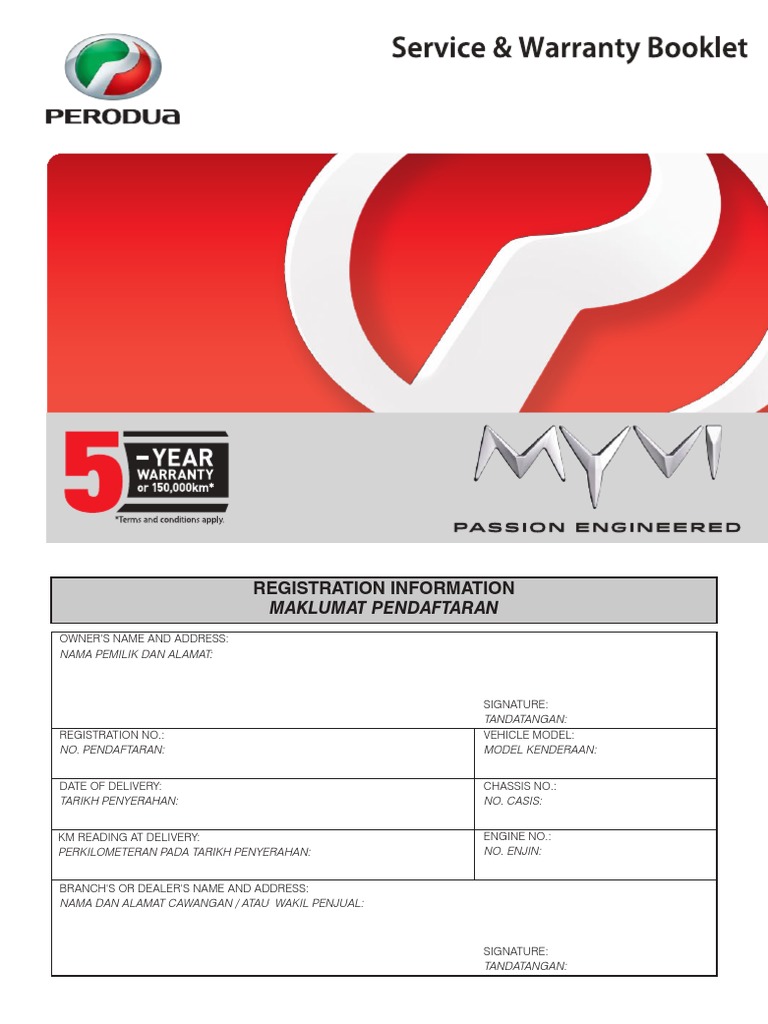 Service Warranty Myvi 2017 Pdf