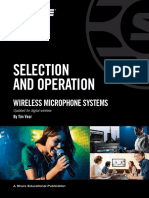 Selection and Operation of Wireless Microphone Systems English PDF