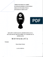 Dip-Tri-014 Donacion y Cesion Gratuita, Beneficio Fiscal en La Declaracion Del Impuesto Sobre Las Utilidades de Las Empresas (Iue) PDF