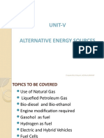 Automobile Unit 5 - Alternate Energy Sources