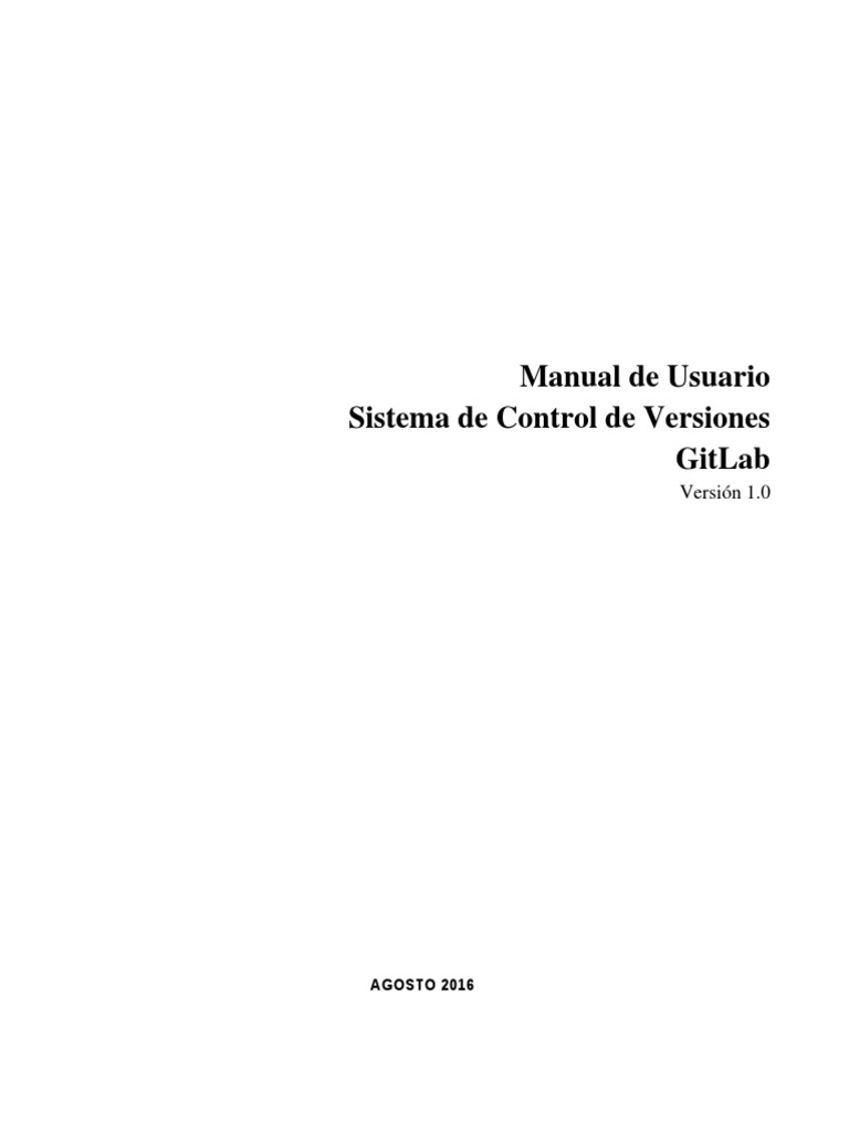 Manual de Usuario de GitLab 1.0 | PDF | Informática
