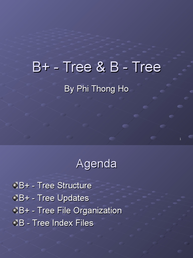 Class Presentation Btree | PDF | Computing | Data Management