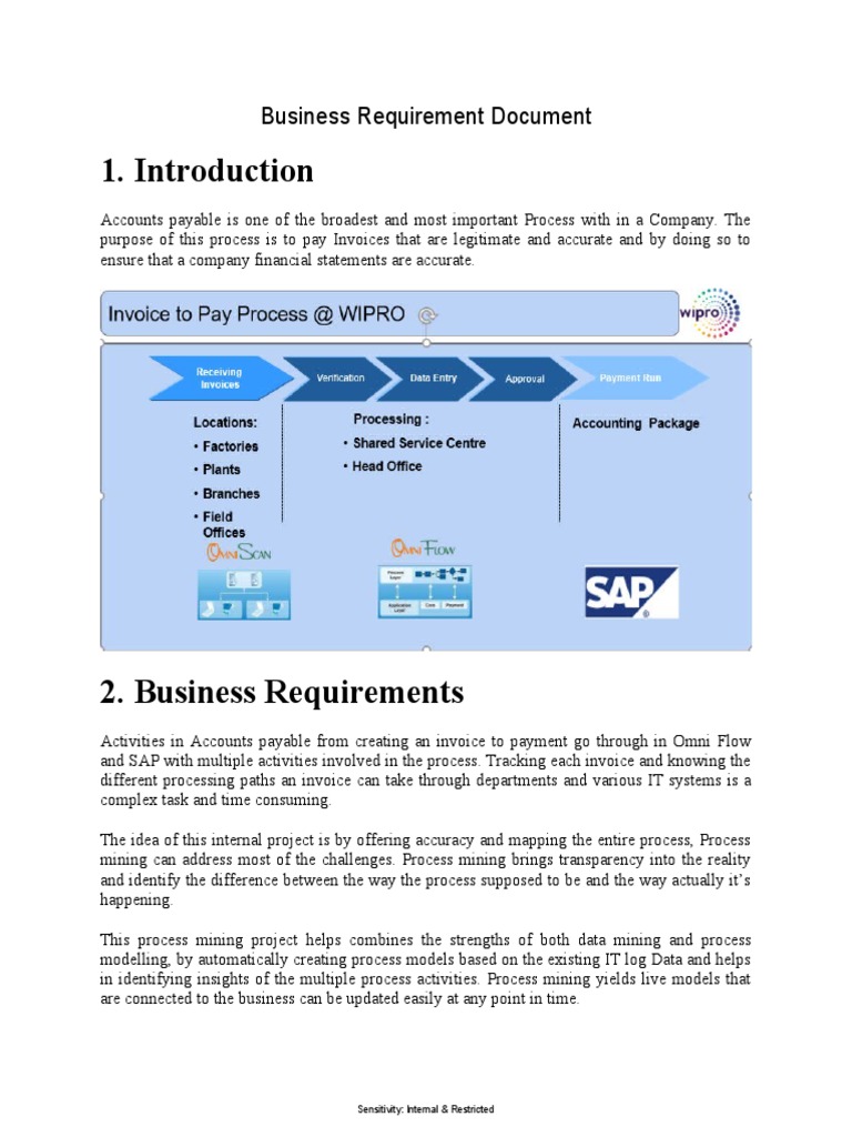 Business Requirement Document for AP Process | PDF | Business | Finance ...